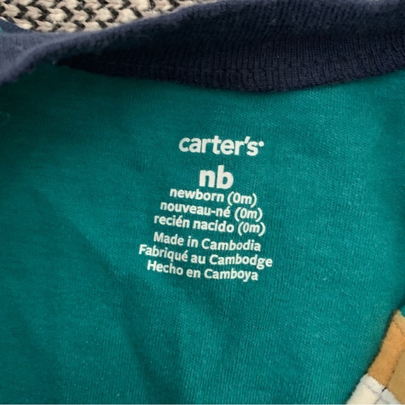 Carters Infant Boys 3 Piece Pajama Ensemble Size NB - Picture 16 of 16